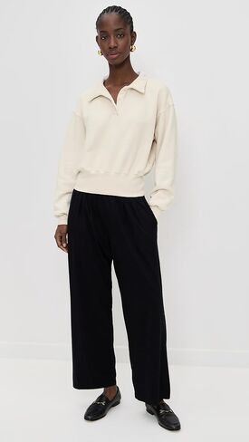 Les Tien Women's Lucille Banded Henley Sweatshirt in Saudi Arabia