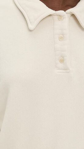 Les Tien Women's Lucille Banded Henley Sweatshirt in Saudi Arabia