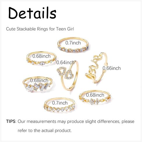Gold Stackable Rings for Women Trendy Stuff Birthday Christmas Gifts 2025 Stocking Stuffers Simple Star Moon Heart Knuckle Ring Set Boho Cute Stuff Gold Ring Pack Jewelry in Saudi Arabia