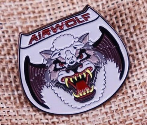شعار Airwolf Air Wolf Helicopter 1980s TV Show 1.2 "Enamel Pin Badge in Kuwait