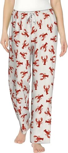 Dujiea Women's Pajama Pants With Pockets, Sleepwear Stretch Drawstring Lounge Bottoms Wide Leg Comfy Sleep Pj Bottoms Women in Saudi Arabia