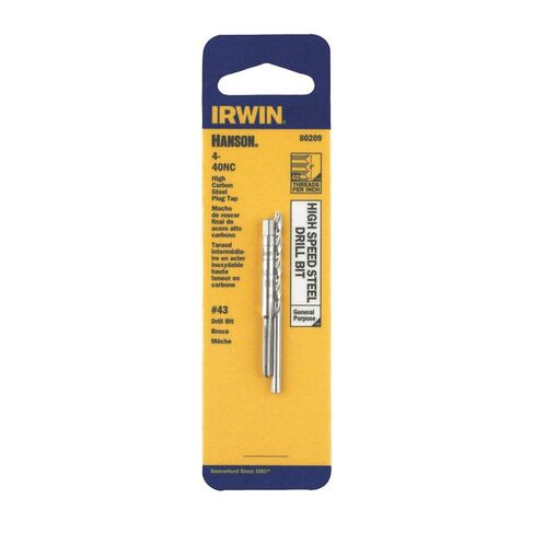 Irwin Tools IRWIN Drill And Tap Set, 4-40 NC Tap and No. 43 Drill Bit (80209) in Saudi Arabia