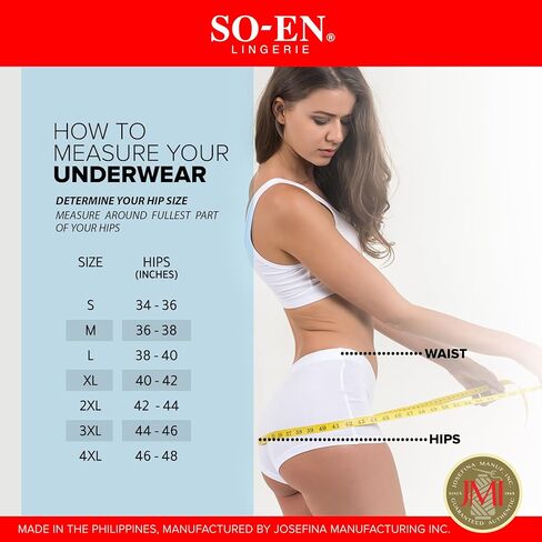 ملابس داخلية نسائية من SO-EN، ملابس داخلية نسائية من مزيج القطن، ألوان متنوعة، عبوة من 6 قطع. (GPZ6-818) in Kuwait