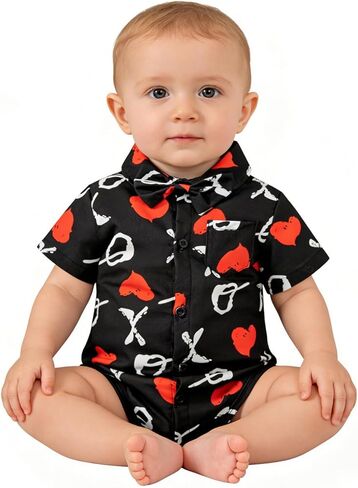 yruiz baby boy button down down down bodysuituit gettlemen outfit festival short serpers rompers in Kuwait