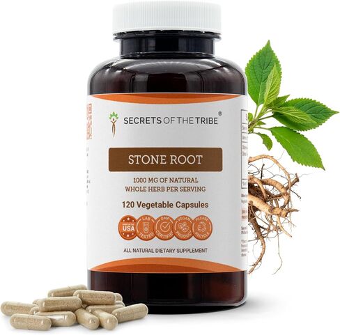 Secrets of the Tribe Stone Root 120 Capsules, 1000 mg, Responsibly farmed Stone Root (Collinsonia Canadensis) Dried Root (120 Capsules) in Saudi Arabia