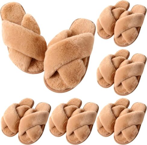 Vaipi 6 أزواج من النعال الصليب للسيدات النعال الفخمة الزائفة شبثر من الشباك in Kuwait