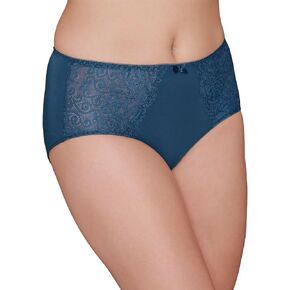 Bramour by Glamorise womens Full Coverage High Cut Lace Embellishment Panty - Chelsea Panty #8003 in Saudi Arabia