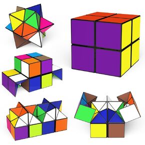 Euclidean Cube 2 in 1 Magic Cube Set ، لعبة Infinity Cube Toy للأطفال البالغين ، Yoshimoto Cube للأعمار من 8 إلى 12 عامًا ، لعبة حيوانات القطب الشمالي/أنتاركتيكا ألغاز لعبة Cube Fun for Boys Girls (السلسلة القطبية) in Saudi Arabia