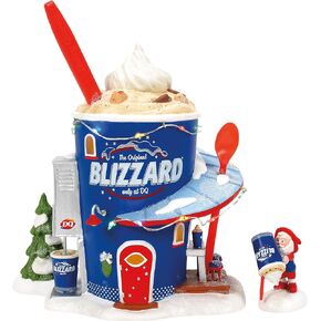 القسم 56 North Pole Village Dairy Queen تتنبأ بمبنى مضاء بعاصفة ثلجية ومجموعة تمثال، 8.07 بوصة، متعدد الألوان in Kuwait