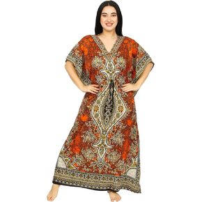 قفطان طويل للسيدات، فستان كيمونو طويل، 100% بوليستر، غطاء لملابس السباحة، مقاس عادي إلى مقاس كبير in Kuwait