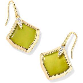 Kendra Scott Womens Joelle Drop Earrings Gold Chartreuse Green Mother Of Pearl One Size One Size in Saudi Arabia