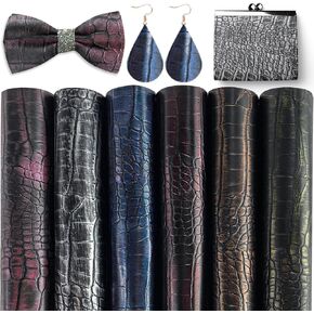 XHT 6 Pcs/Set Classical PU Faux Leather Sheet 8.3"x11.8" Distressed Retro PU Leather Vinyl Gothic Skull Rose DIY Upholstery and Home Accessories in Kuwait