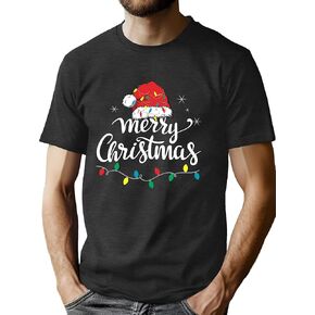 Christmas Shirts for Men Xmas Tshirt Merry Tops Casual Holiday Short Sleeve Tees in Kuwait