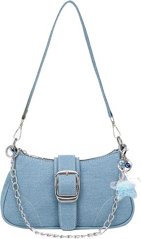 محافظ Y2k للنساء، محفظة لطيفة من إكسسوارات Y2k، حقيبة Emo Purse Goth Punk Style، حقيبة يد كتف لطيفة للنساء in Kuwait