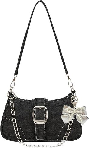 محافظ Y2k للنساء، محفظة لطيفة من إكسسوارات Y2k، حقيبة Emo Purse Goth Punk Style، حقيبة يد كتف لطيفة للنساء in Kuwait