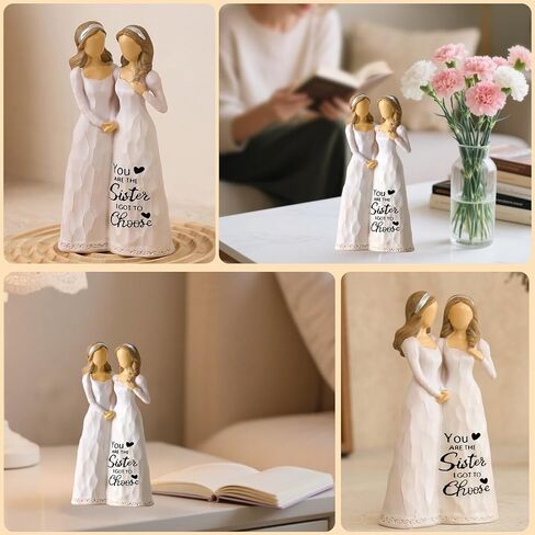 Best Friend Birthday Gifts for Women Sisters Gifts from Sister Friendship Gifts for Women Sister Bestie Girls BFF Sculpted Hand-Painted Figure Meaningful Gifts for Best Friend in Saudi Arabia