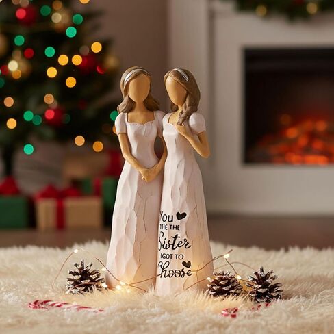 Best Friend Birthday Gifts for Women Sisters Gifts from Sister Friendship Gifts for Women Sister Bestie Girls BFF Sculpted Hand-Painted Figure Meaningful Gifts for Best Friend in Saudi Arabia
