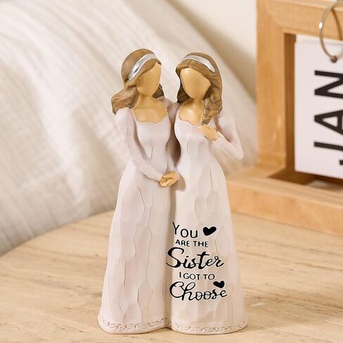 Best Friend Birthday Gifts for Women Sisters Gifts from Sister Friendship Gifts for Women Sister Bestie Girls BFF Sculpted Hand-Painted Figure Meaningful Gifts for Best Friend in Saudi Arabia