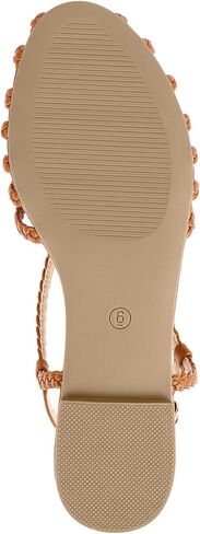 PIZZ ANNU Women's Sophia Braided Flat Sandals Comfortable Memory Foam Walking Shoes Summer Gladiator Slingback Ankle Strap Strappy Sandals in Saudi Arabia