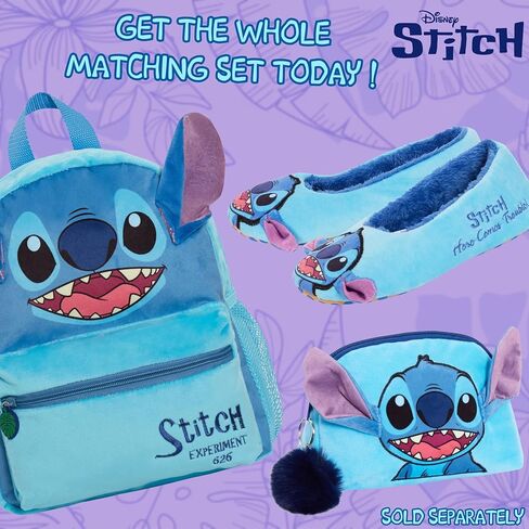 Disney Lilo and Stitch Bag Plush Kids Backpack For School Rucksack 3D Lunch Book Bag Gift, Blue, One Size in Saudi Arabia