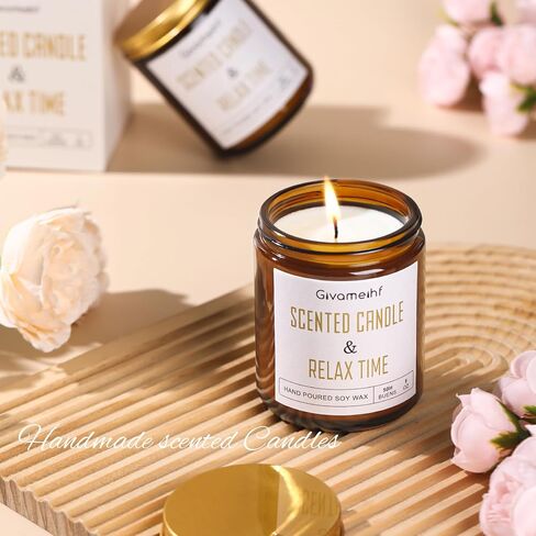 Lavender Scented Candle 9 oz, Fall Candles,Natural Soy Wax Candles, Autumn Gifts Set for Women,Jar Scented Candle with up to 50 Hour Burn Time, Relaxing Home Fragrance for Home in Saudi Arabia