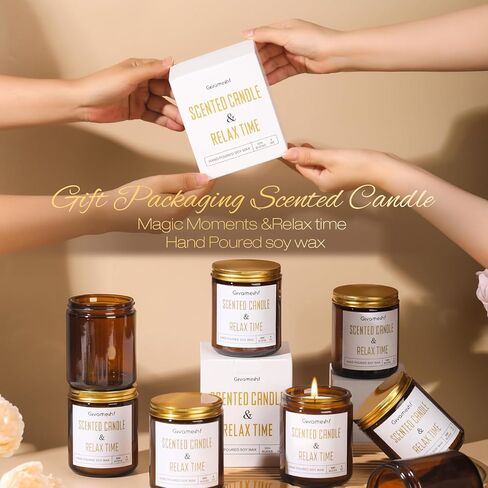 Lavender Scented Candle 9 oz, Fall Candles,Natural Soy Wax Candles, Autumn Gifts Set for Women,Jar Scented Candle with up to 50 Hour Burn Time, Relaxing Home Fragrance for Home in Saudi Arabia