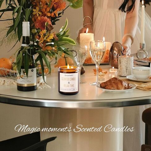 Lavender Scented Candle 9 oz, Fall Candles,Natural Soy Wax Candles, Autumn Gifts Set for Women,Jar Scented Candle with up to 50 Hour Burn Time, Relaxing Home Fragrance for Home in Saudi Arabia