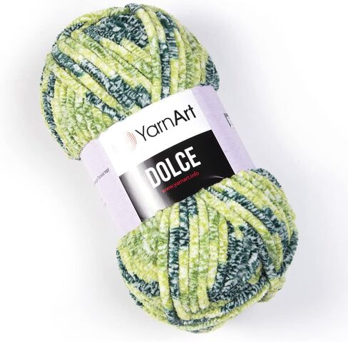 Yarnart Dolce Multicolors Yarn Variegated Yarn by yarnart Soft Chenille Velvet Super Bulky Yarn Blanket amigurumi Crochet Yarn 100 Gram (3.53 oz) 131 Yards (1, 806) in Saudi Arabia