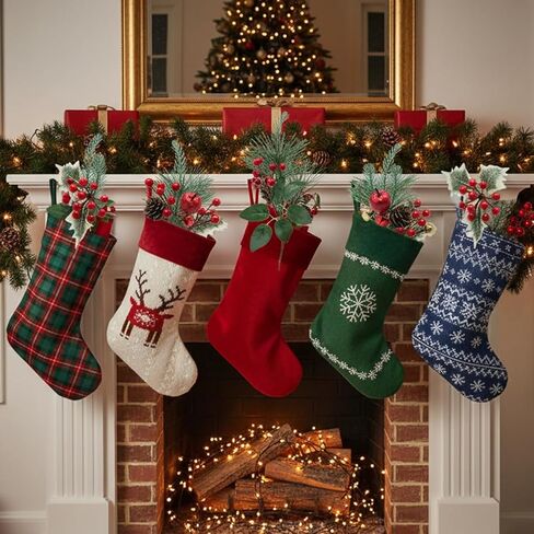 Christmas Decorations,15Pcs Christmas Tree Picks,Red Berry Holly Branches for Crafts,Christmas Picks and Sprays,Greenery Pick and Garland Decoration in Saudi Arabia