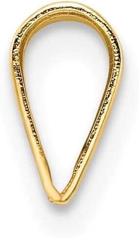 14K Yellow Gold Large Loop Pendant Bail for Women (L- 0.3 Inch), AFJ-QG-YG2783-PK in Saudi Arabia