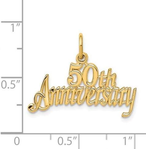 Roy Rose Jewelry 14K Yellow Gold 50th Anniversary Charm in Saudi Arabia