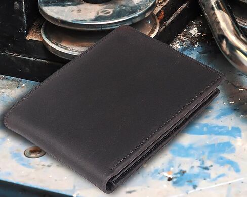 Real Leather Wallet for Men RFID Blocking Bifold 12 Card Slots 2 ID Windows Full Grain Vintage Coffee (Coffee) in Saudi Arabia