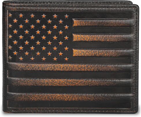 Real Leather Wallet for Men RFID Blocking Bifold 12 Card Slots 2 ID Windows Full Grain Vintage Coffee (Coffee) in Saudi Arabia
