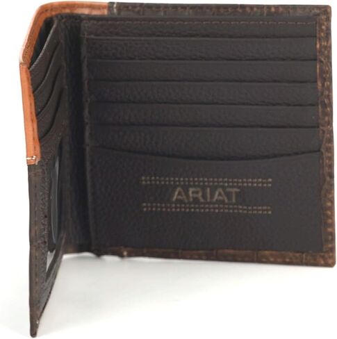 ARIAT Men's Bi-Fold Crocodile Floral Embossed Wallet - A3553002 One Size in Saudi Arabia