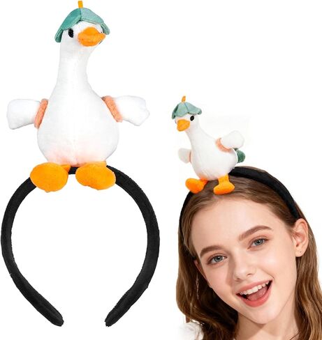 Simple polymer Goose Headband Duck Animal Hairband Funny Party Hair Bands Photo Props Accessories in Kuwait