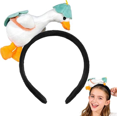 Simple polymer Goose Headband Duck Animal Hairband Funny Party Hair Bands Photo Props Accessories in Kuwait
