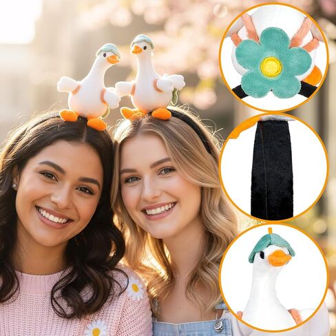 Simple polymer Goose Headband Duck Animal Hairband Funny Party Hair Bands Photo Props Accessories in Kuwait
