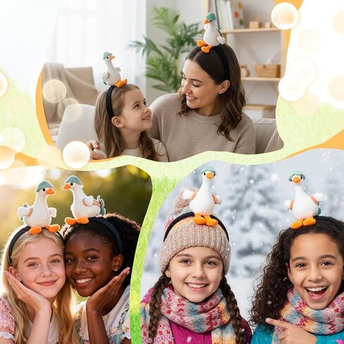 Simple polymer Goose Headband Duck Animal Hairband Funny Party Hair Bands Photo Props Accessories in Kuwait