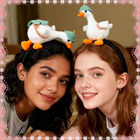 Simple polymer Goose Headband Duck Animal Hairband Funny Party Hair Bands Photo Props Accessories in Kuwait