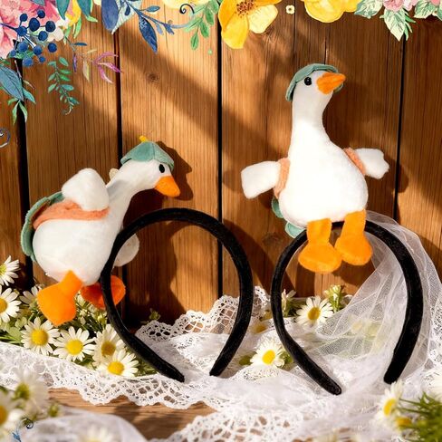 Simple polymer Goose Headband Duck Animal Hairband Funny Party Hair Bands Photo Props Accessories in Kuwait