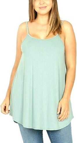 Zenana Women's Regular and Plus Size Front and Back Reversible Spaghetti Strap Cami in Saudi Arabia