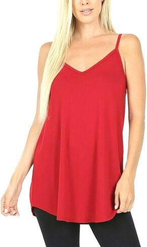Zenana Women's Regular and Plus Size Front and Back Reversible Spaghetti Strap Cami in Saudi Arabia