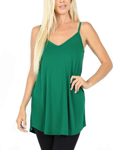 Zenana Women's Regular and Plus Size Front and Back Reversible Spaghetti Strap Cami in Saudi Arabia