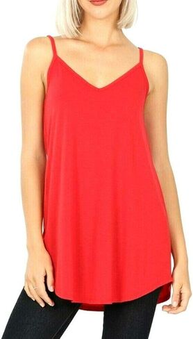 Zenana Women's Regular and Plus Size Front and Back Reversible Spaghetti Strap Cami in Saudi Arabia
