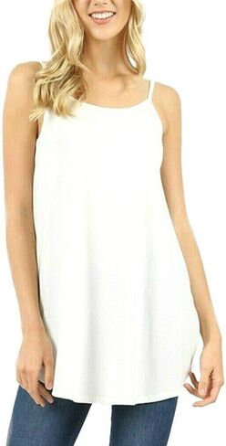 Zenana Women's Regular and Plus Size Front and Back Reversible Spaghetti Strap Cami in Saudi Arabia