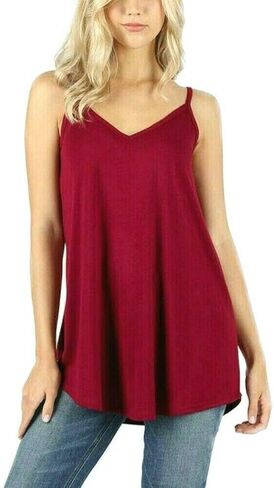 Zenana Women's Regular and Plus Size Front and Back Reversible Spaghetti Strap Cami in Saudi Arabia