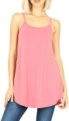 Zenana Women's Regular and Plus Size Front and Back Reversible Spaghetti Strap Cami in Saudi Arabia