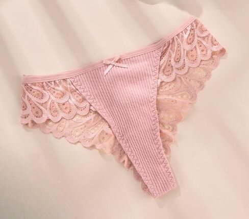 Women Underwear Cotton Seamless Sexy Lace Panties No Show Bikini Briefs Plus Size in Saudi Arabia