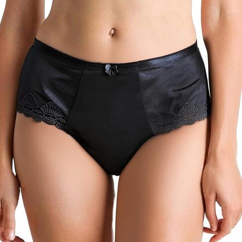 Women Plus Size Satin Skilly Mid-Waist Everyday Panty Briefs in Saudi Arabia