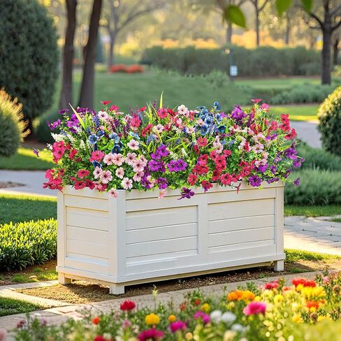 20 Bundles Artificial Flowers for Outdoors Decoration Fake Silk Flowers UV Resistant Faux Plants Artificial Daisy Eucalyptus for Spring Summer Garden Yard Porch Window Home Decor, Mixed in Saudi Arabia